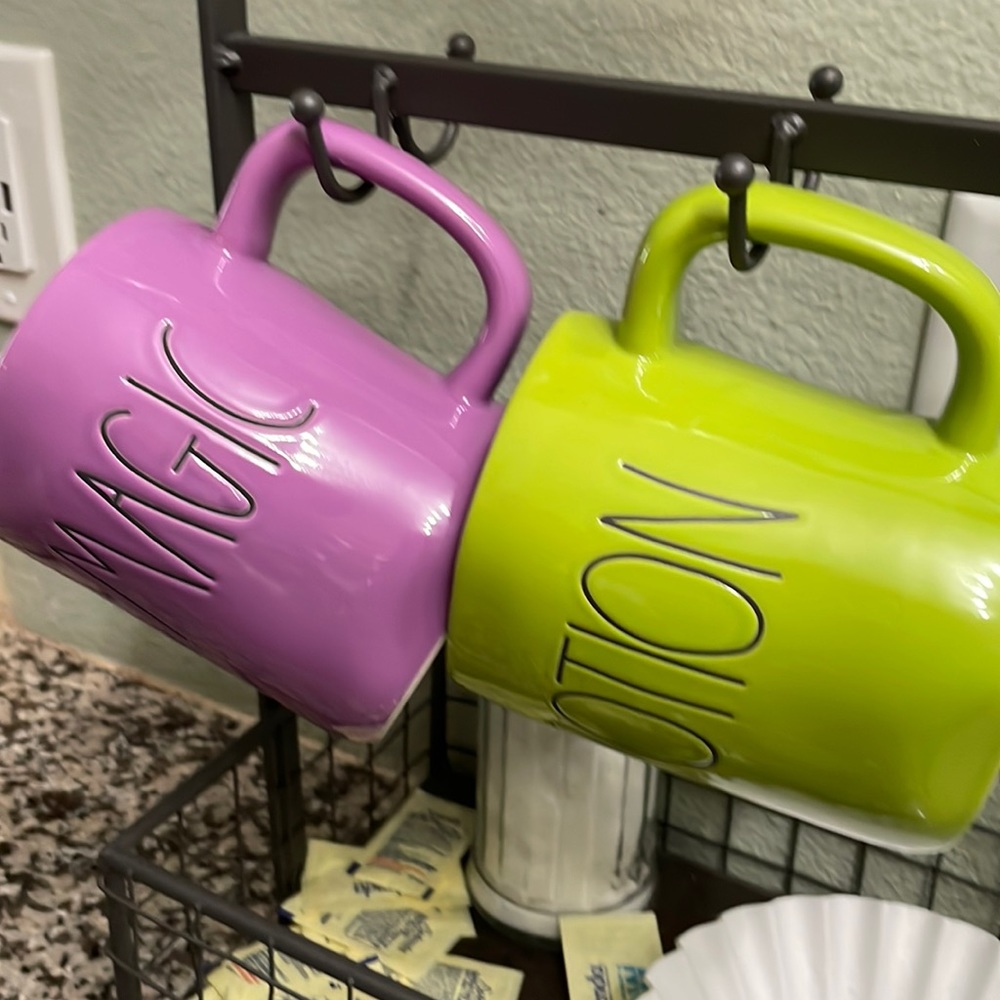 Rae Dunn magic and potion mugs